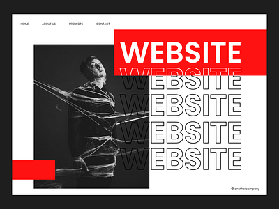 Brutalism Home Page black brutalism color contrast contrasting design graphic design home page landing page page red ui ux web web design website