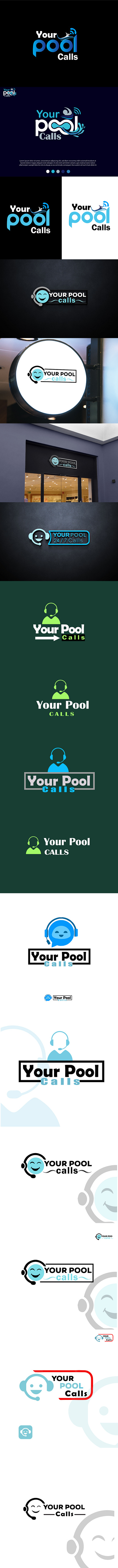 POOL CAllS LOGO brand icon brand logo branding business logo design designer graphic design icon logo design illustration illustrator logo minimlaist logo pool calls logo upgrade design in 1 minute vector