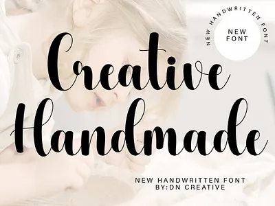 Creative Handmade Font cute font design handwritten script script font