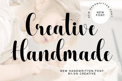 Creative Handmade Font cute font design handwritten script script font