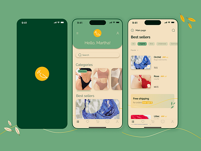 Gold Woodpecker - lingerie online store app appdesign branding figma graphic design lingierie ui uiux ux uxui webdesign