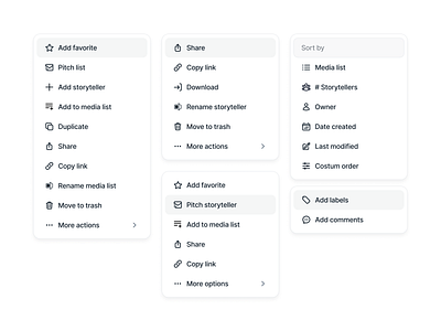 Dropdown menu component. app clean clean ui dashboard design system dropdown dropdown component hover icon minimal modal product design ui ux web app web design