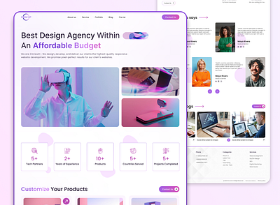 Digital Agency Web Design design digital agency landing page ui uiux website