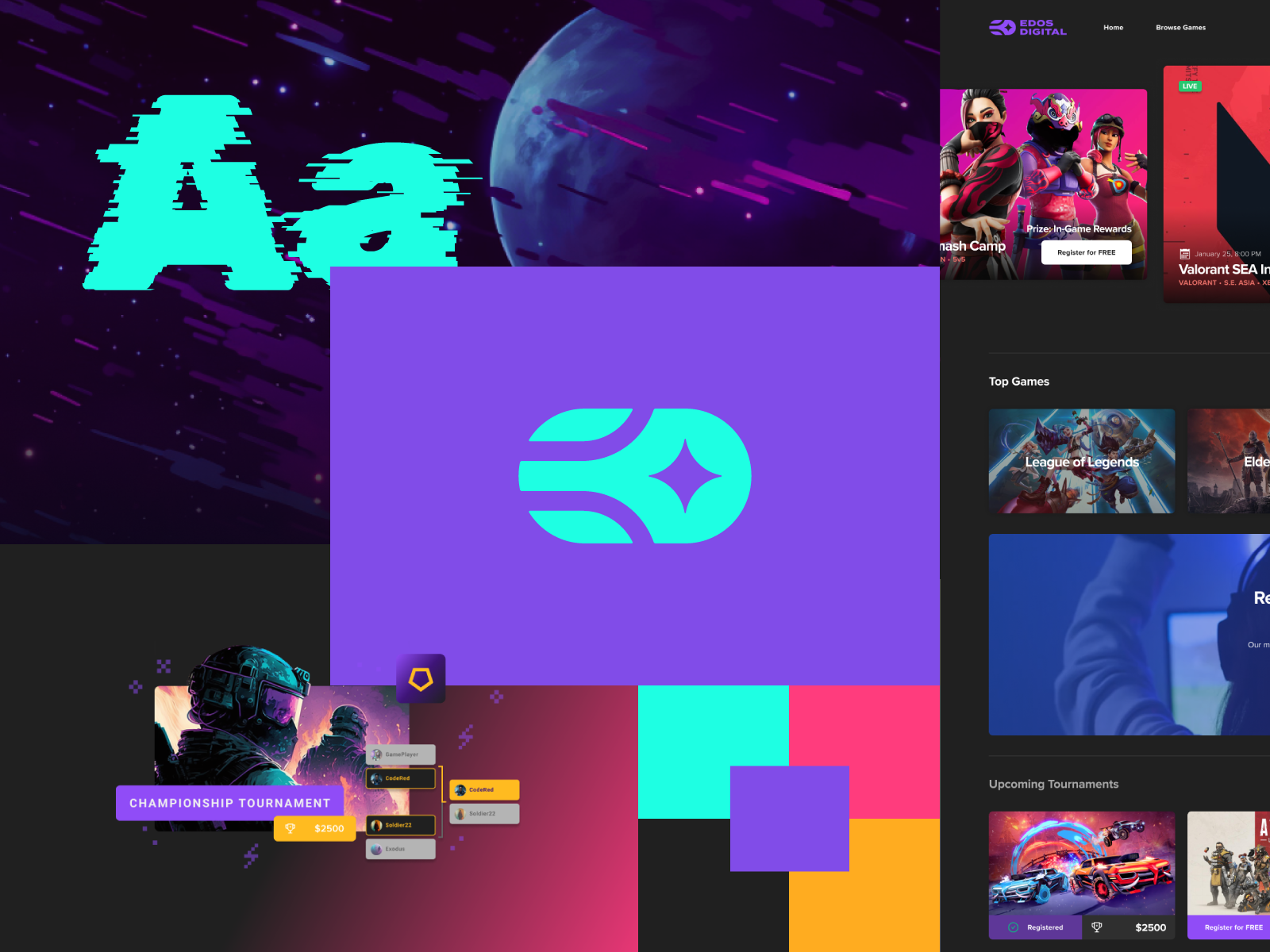 EDOS Digital branding logo logo design