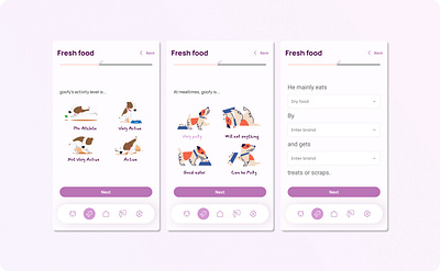 Web application design for pet application dog dogwebdesign mobiledesign pet petfood ui ux