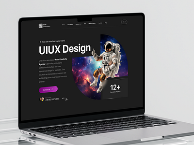 UIUX Design services landing page for Amin Creative Agency 🔥 design product space the astronaut ui uiux uiux design ux web website