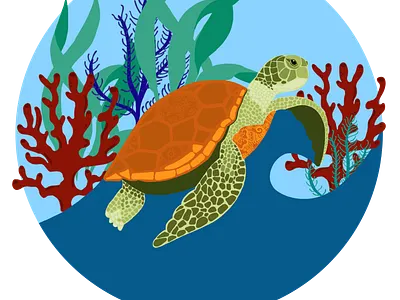 4 Ocean's t-shirt design competition animal art digital design illustration procreate sea turtle sea turtles design t shirt design