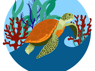 4 Ocean's t-shirt design competition animal art digital design illustration procreate sea turtle sea turtles design t shirt design