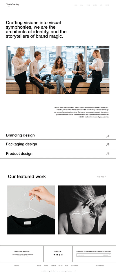 Thalia Sterling Studio | Website design branding branding design web design website design wordpress website