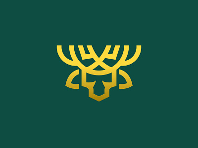 ( SALE ) Elegant Modern Head Deer animal antler deer elk horn horn logo impala logo logomark luxury logo nature stylish logo