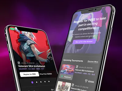 EDOS Tournament App app esports mobile app product design ui ux