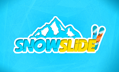 Snowslide branding game art game logo game title graphic design
