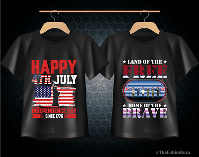 US INDEPENDENCE DAY | 4th OF JULY Modern T-shirt Design 4th of july army branding digitalmarketing graphic design honor illustration peach pride retro t shirt thefahimreza tshirt typography ui us independence day usa ux vector veteran