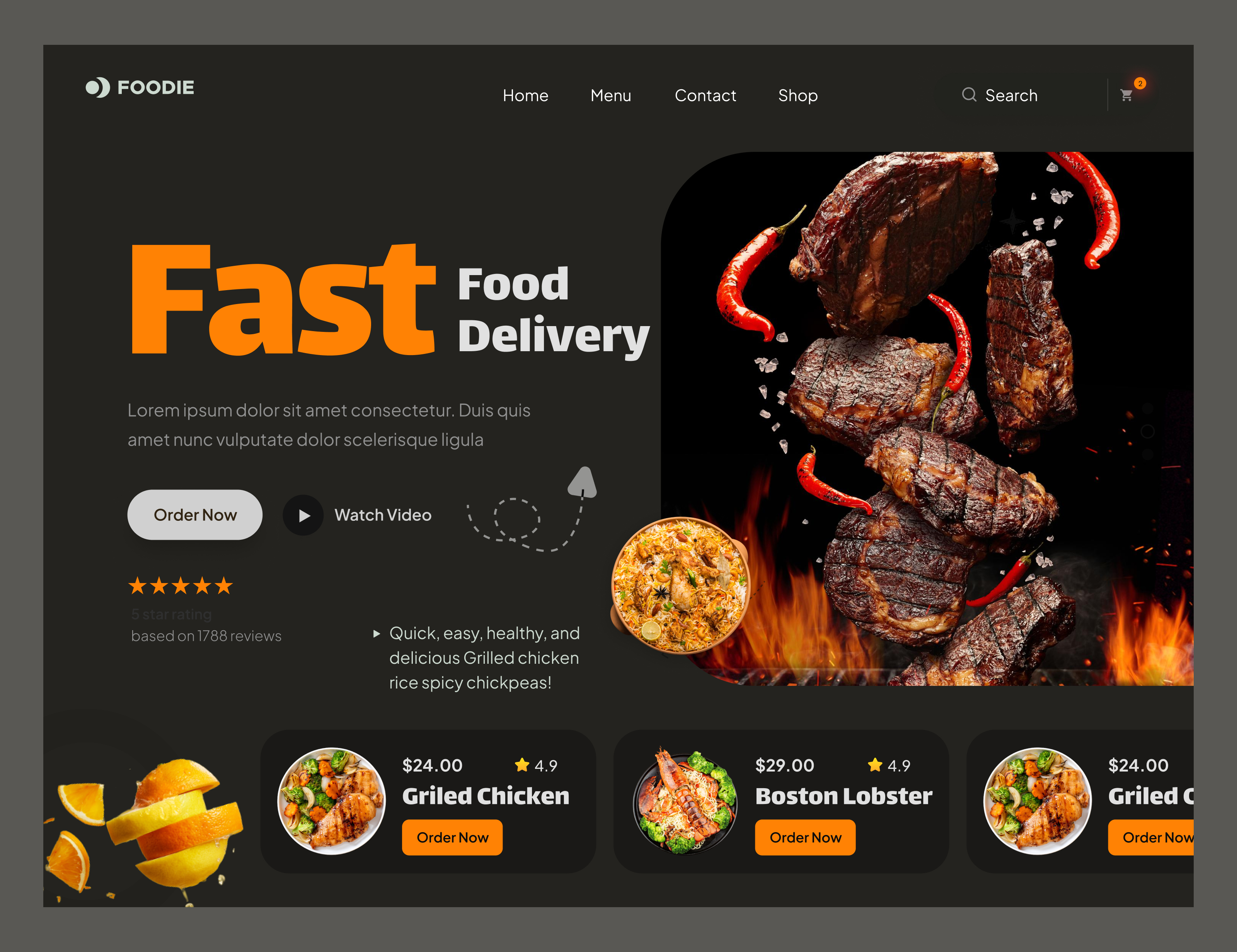 Food Delivery Website Landing Page By Nure Alam Jabin On Dribbble