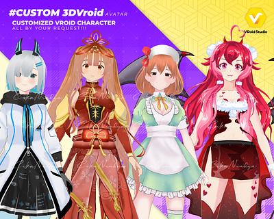 Custom 3D VRoid Character Creation 3d vrm