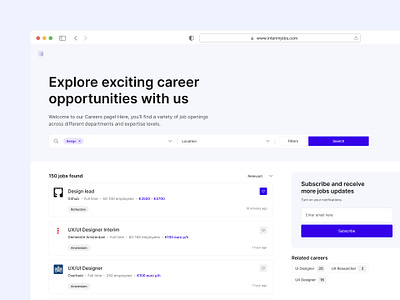 Careerpage branding jobs ui webapp
