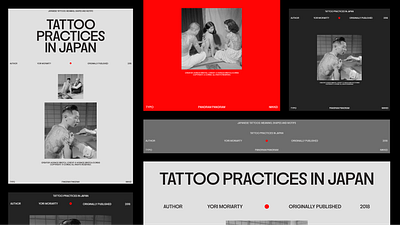 Tattoo Practices in Japan — 01 design layout minimal photography typography