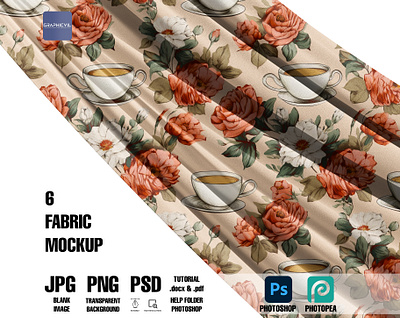 Curvy Fabric Mockup | fabric mockup, curtain mockup, fabric mock denim mockup