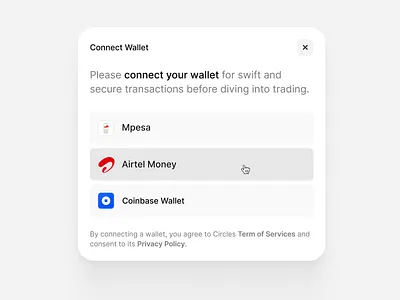 Connect Wallet Modal animation branding design graphic design illustration logo motion graphics vector