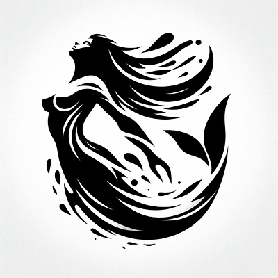 Modern Mermaid Personal Business Logo abstract logo black and white logo brand logo branding design design logo digital art illustration logo logos mermaid mermaid logo modern logo personal logo vector logo