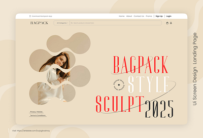 Landing Page - Bagpack (E-commerce) design ecommerce figma landingpage product design ui uiux ux website