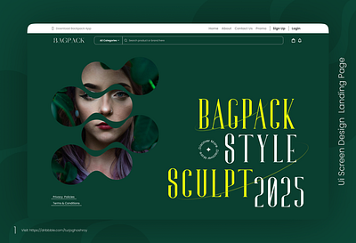 Landing Page - Bagpack (E-commerce) design ecommerce figma landingpage product design ui uiux ux website