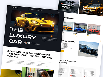 Car Shop Landing Page aesthetic car cars clean design fear landing page lempo luxury market minimal modern sell shop ui design ux design vehicle web