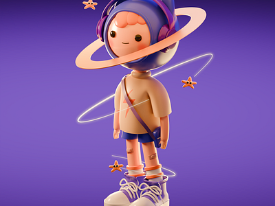 StarBoy 3d animation cute illustration star star boy starboy stylized