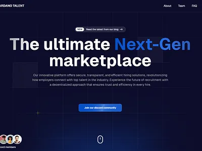 Caradno Talent web3 website design figma hero logo vector