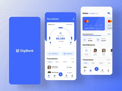 Digital Bank App Design app design application attractive design banking app digital app dribbble financial app interactive design mobile app money transfer online payment app portfolio transaction app