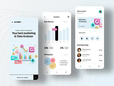 Data Analyser App analytics app design application design attractive design data analytics database dribbble mobile application uiux user experience user interface