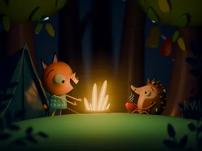 Happy Place 3d animal camp design happy illustration jungle place