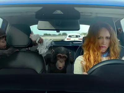 Monkeying around (Interior shots) 3d after effects animation c4d car car ride cgi chaos character animation children chimp cinema 4d commercial kid kid chimp maya mocha pro monkey monkeying around vfx