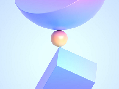 Minimalist geometric animation 3d abstract animation background balance blender branding clean design endless geometric loop minimal minimalist render shape simple sphere