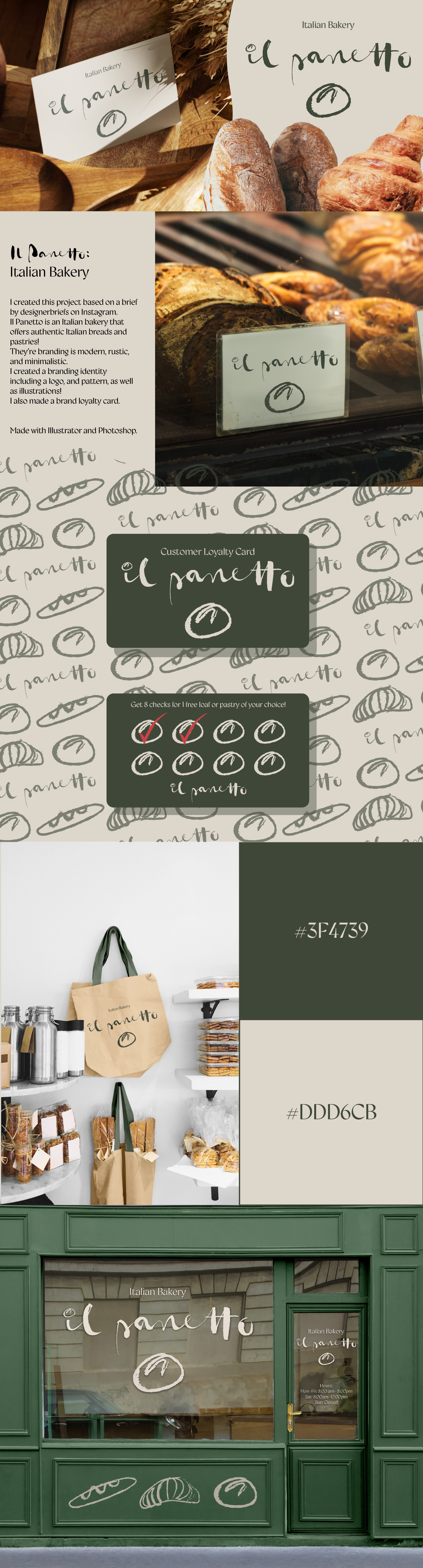 Il Panetto Bakery Branding Design bakery brand design brand identity branding design graphic design illustration illustrator logo photoshop print design