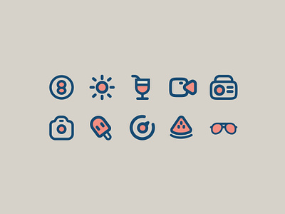 colour outline icon design icon illustration