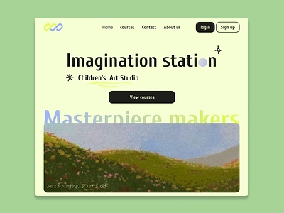 Art school site for children in Germany 3d animation graphic design logo motion graphics ui