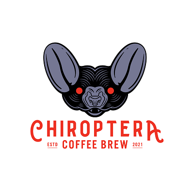 CHIROPTERA COFFEE BREW bat bat logo branding coffee graphic design identity design logo logo design