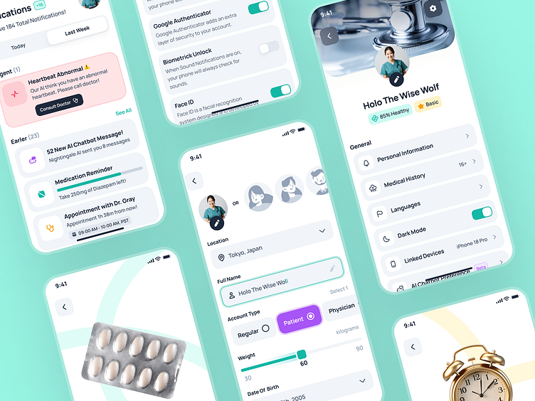 nightingale UI Kit: AI Medical & E-Pharmacy App | Smart UIUX by ...