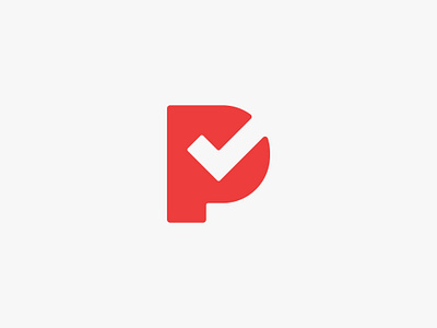 P + Tick / Check (Newly Updated) brand branding check identity letter logo p tick