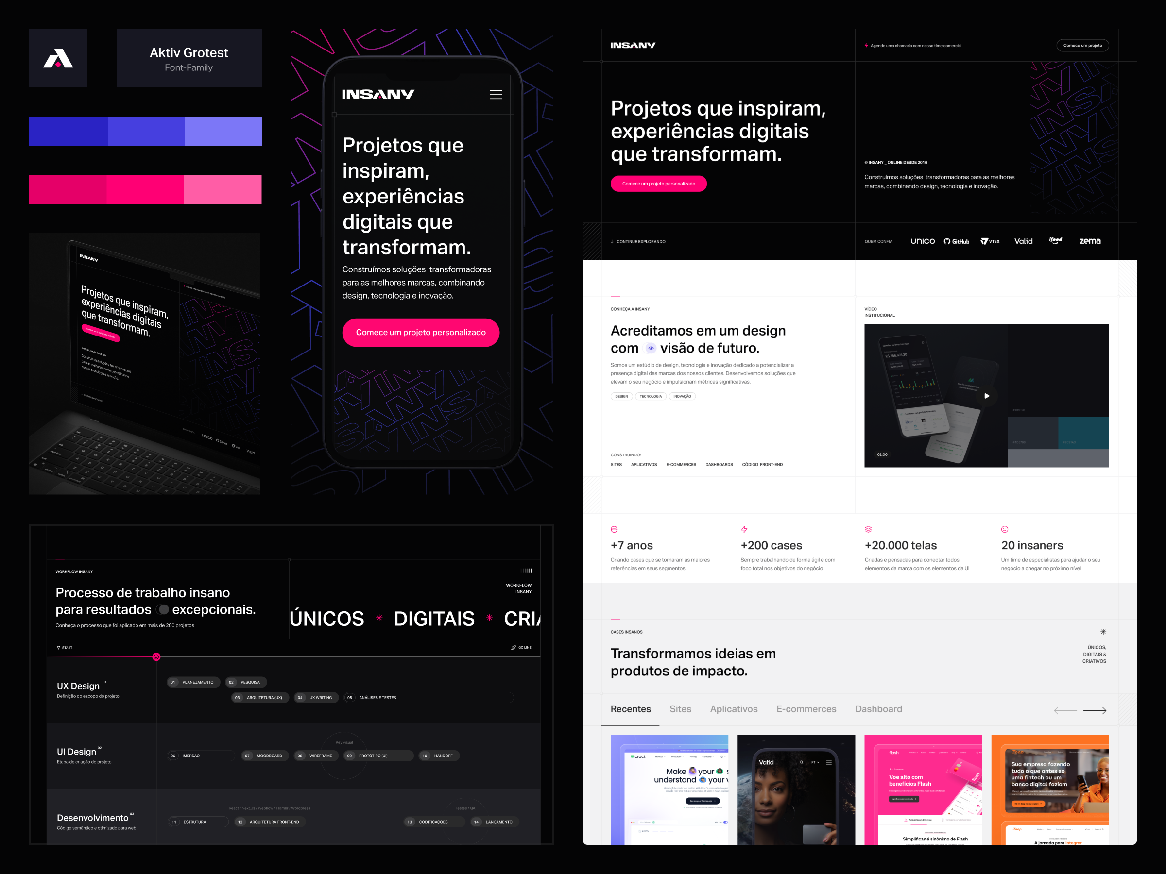 Insany Design brasil brazil insany minimalist onepage ui uidesign uxui website