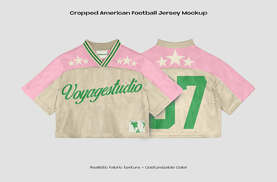 CROPPED AMERICAN FOOTBALL JERSEY MOCKUP american footbal jersey mockup classic jersey mockup football jersey mockup mesh jersey mockup