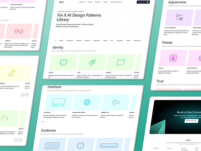 Fin X AI Design Patterns Library ai design design components design library design patterns finance finance design fintech ui ux