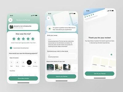 Voyage - Travel App [Ratings and Review] card mobile rate ratings reviews travel travel app ui uiux ux