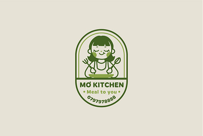 MƠ KITCHEN | LOGO DESIGN & BRAND IDENTITY ai branding food graphic design logo logodessign logomaker restaurant ui ux