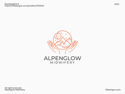 Alpenglow Midwifery Logo Design energy