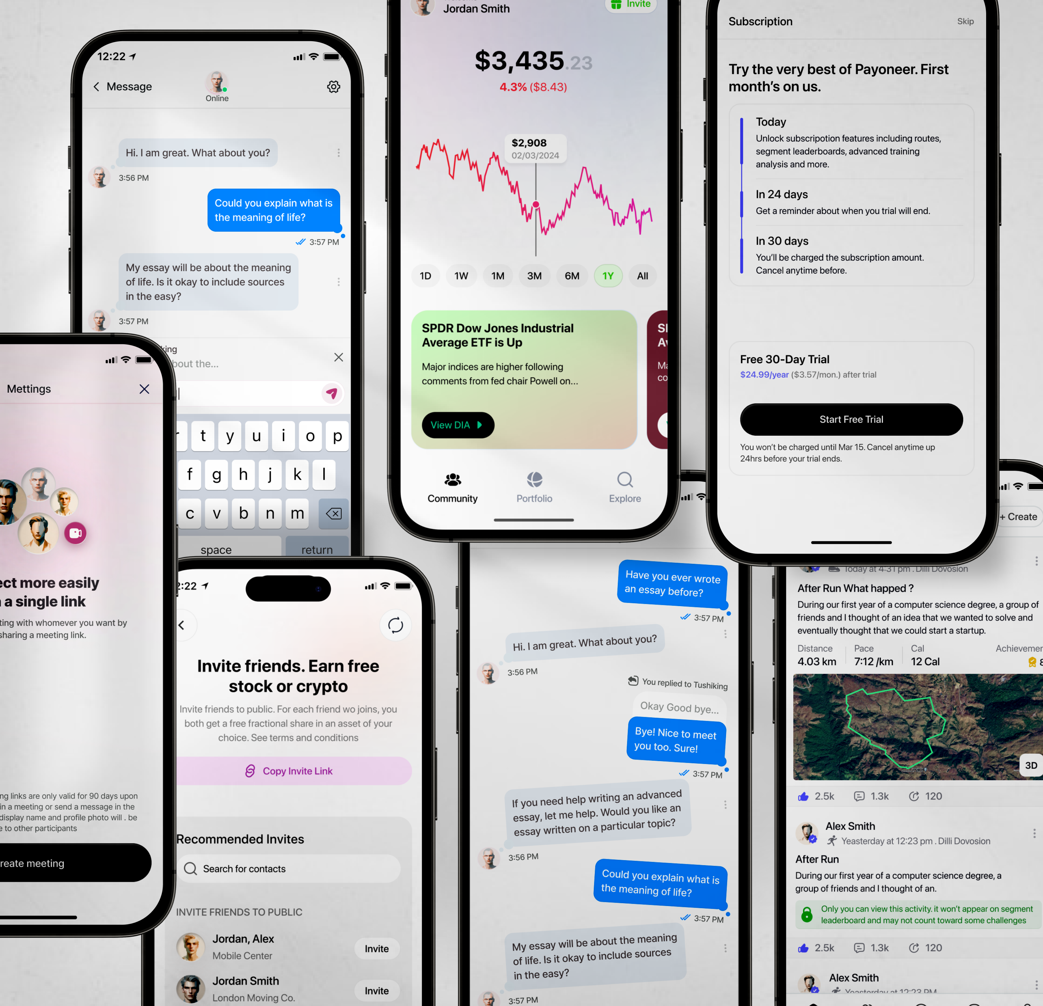 Example of Mobile App Design (Ios, Android)