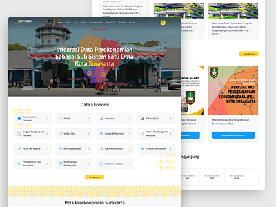 Surakarta Economy Landing Page design ui ux