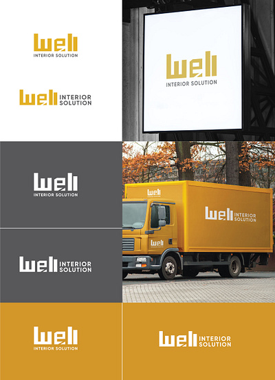 Well Interior Solution Logo Design branding graphic design logo