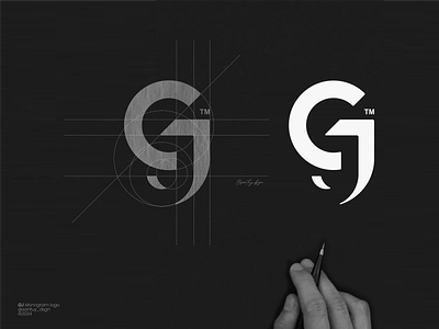 GJ Monogram logo brand branding company design g graphic design grid icon illustration j letter lettering logo logo folio logo idea logo inspiration logotype monogram symbol vector